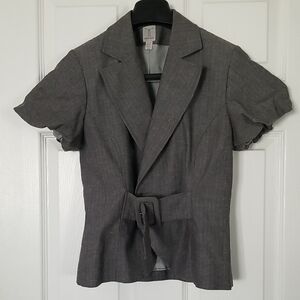 Tristan Charcoal Short Sleeve Blazer